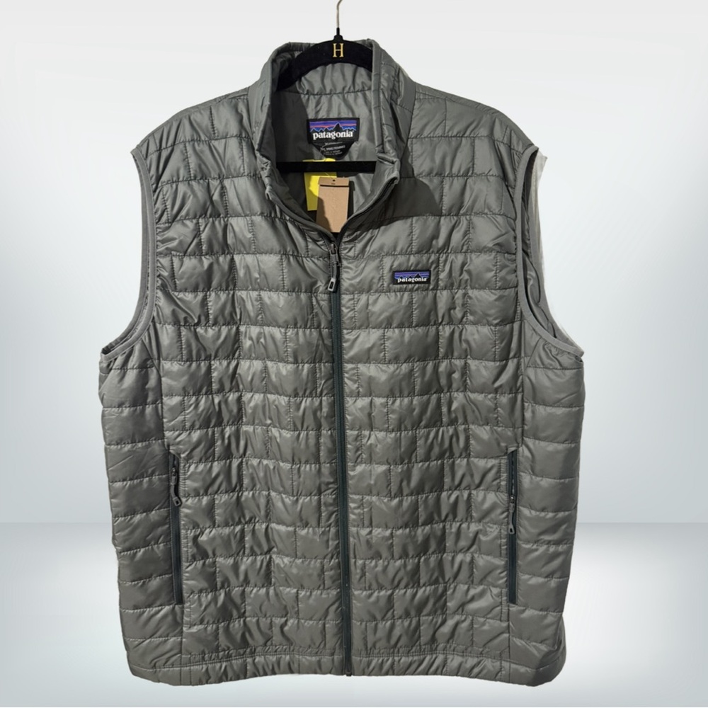 Patagonia Nano Puff Vest Mens XXL Lightweight Gray Primaloft 84242 Jacket Zip
